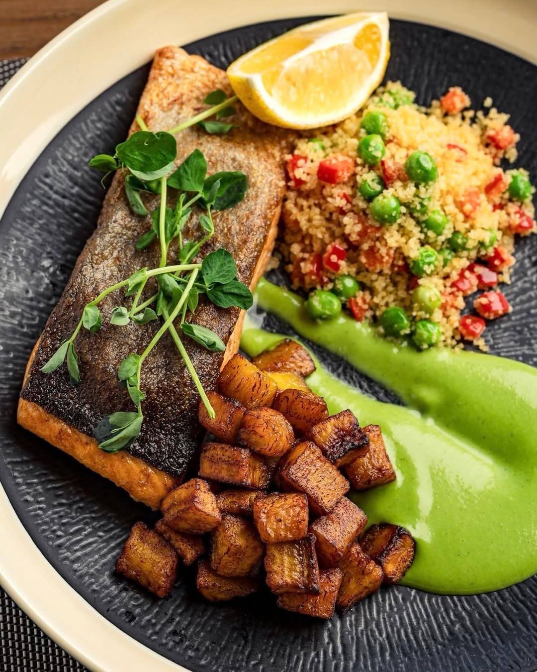 Pan-seared salmon